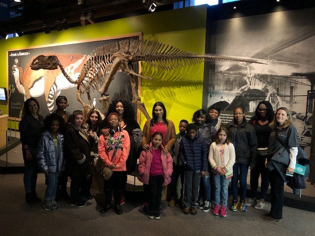 Kids and teachers in the museum